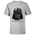 thumbnail image 1 of Star Wars Darth Vader Empire Mask and Helmet - Short Sleeve T-Shirt for Kids - Customized-Athletic Heather, 1 of 5