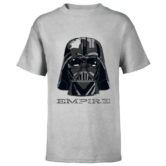 Star Wars Darth Vader Empire Mask and Helmet - Short Sleeve T-Shirt for Kids - Customized-Athletic Heather