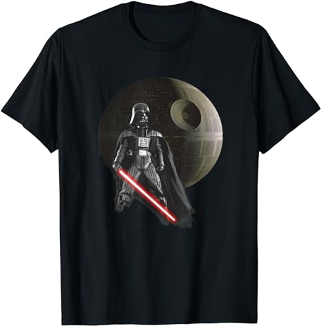 Star Wars Darth Vader Epic Pose Death Star Logo T-Shirt - Walmart.com