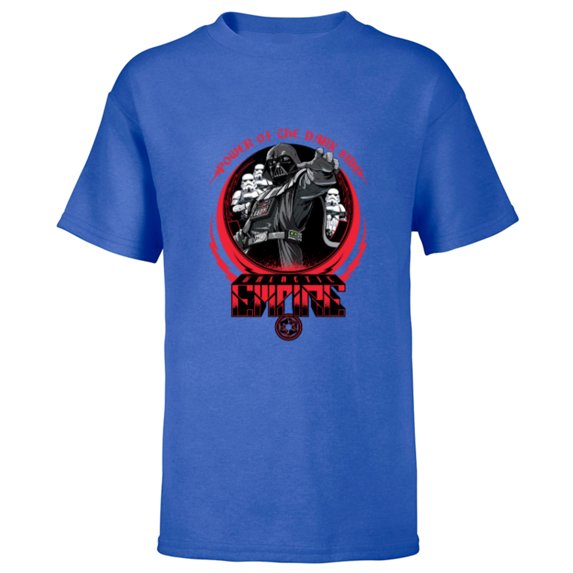 Star Wars Darth Vader Galactic Empire Power of the Dark Side - Short Sleeve T-Shirt for Kids - Customized-Royal