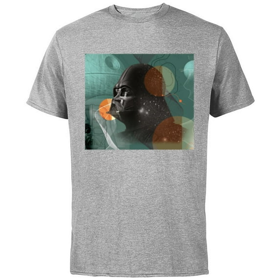 Star Wars Darth Vader Galactic Perspective - Short Sleeve Cotton T-Shirt for Adults - Customized-Athletic Heather