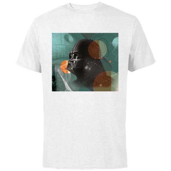 Star Wars Darth Vader Galactic Perspective - Short Sleeve Cotton T-Shirt for Adults - Customized-White