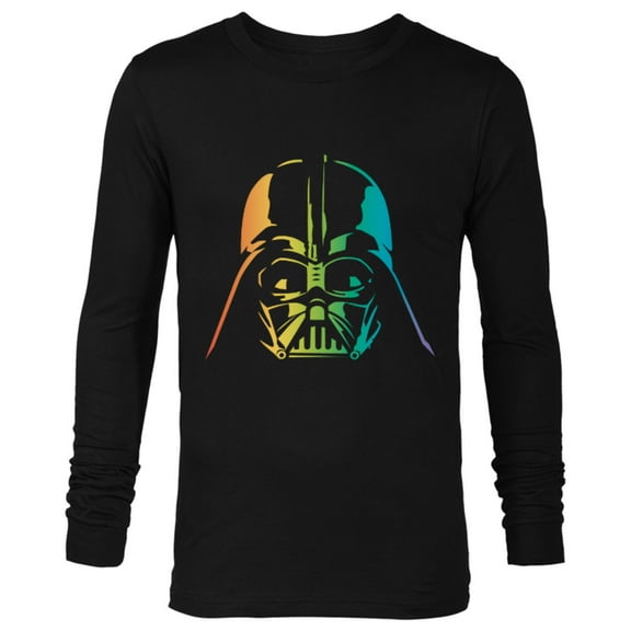 Star Wars Darth Vader Gradient Rainbow - Long Sleeve T-Shirt for Men – Customized-Black