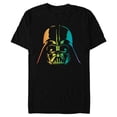 thumbnail image 1 of Star Wars Darth Vader Gradient Rainbow - Short Sleeve Blended T-Shirt for Adults – Customized-Black, 1 of 5