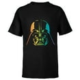 thumbnail image 1 of Star Wars Darth Vader Gradient Rainbow - Short Sleeve T-Shirt for Kids – Customized-Black, 1 of 5