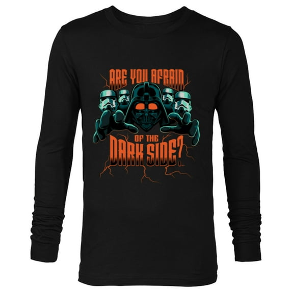 Star Wars Darth Vader Halloween Afraid of the Dark Side - Long Sleeve T-Shirt for Men - Customized-Black
