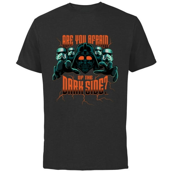 Star Wars Darth Vader Halloween Afraid of the Dark Side - Short Sleeve Cotton T-Shirt for Adults - Customized-Black