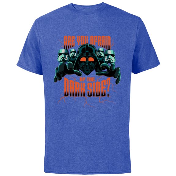 Star Wars Darth Vader Halloween Afraid of the Dark Side - Short Sleeve Cotton T-Shirt for Adults - Customized-Royal Heather