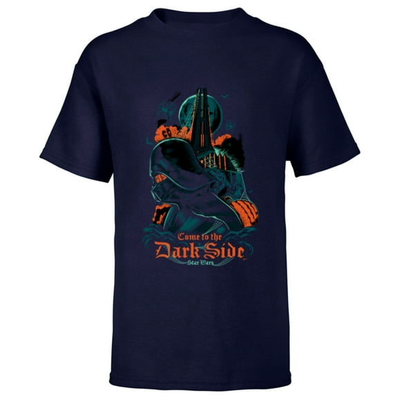 Star Wars Darth Vader Halloween Come to the Dark Side - Short Sleeve T-Shirt for Kids - Customized-Athletic Navy