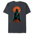 thumbnail image 1 of Star Wars Darth Vader Halloween Lack of Candy Disturbing - Short Sleeve Blended T-Shirt for Adults - Customized-Navy Heather, 1 of 5