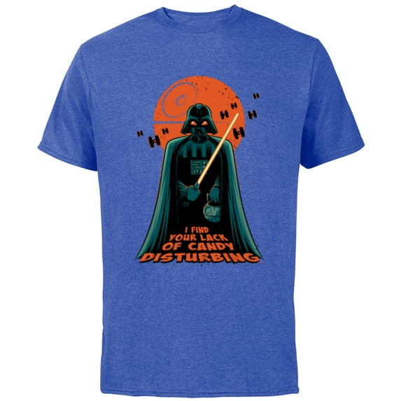 Star Wars Darth Vader Halloween Lack of Candy Disturbing - Short Sleeve Cotton T-Shirt for Adults - Customized-Royal Heather