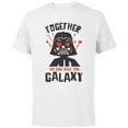 thumbnail image 1 of Star Wars Darth Vader Hearts Together We Can Rule The Galaxy - Short Sleeve Cotton T-Shirt for Adults - Customized-White, 1 of 5