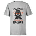 thumbnail image 1 of Star Wars Darth Vader Hearts Together We Can Rule The Galaxy - Short Sleeve T-Shirt for Kids – Customized-Athletic Heather, 1 of 5