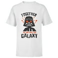 thumbnail image 1 of Star Wars Darth Vader Hearts Together We Can Rule The Galaxy - Short Sleeve T-Shirt for Kids – Customized-White, 1 of 5
