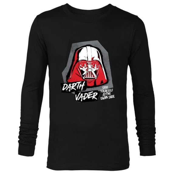 Star Wars Darth Vader Helmet Give Yourself to the Dark Side - Long Sleeve T-Shirt for Men - Customized-Black