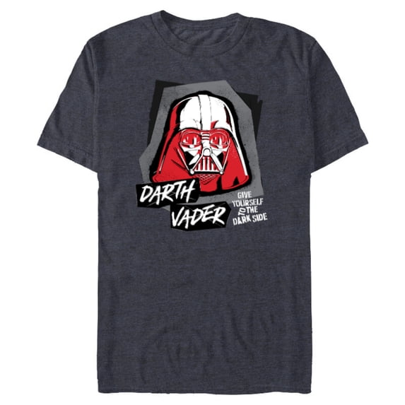 Star Wars Darth Vader Helmet Give Yourself to the Dark Side - Short Sleeve Blended T-Shirt for Adults - Customized-Navy Heather