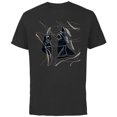 thumbnail image 1 of Star Wars Darth Vader Helmet in Windswept Lines - Short Sleeve Cotton T-Shirt for Adults - Customized-Black, 1 of 5