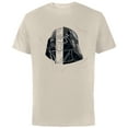 thumbnail image 1 of Star Wars Darth Vader Helmet in Windswept Lines - Short Sleeve Cotton T-Shirt for Adults - Customized-Natural, 1 of 5