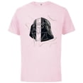 thumbnail image 1 of Star Wars Darth Vader Helmet in Windswept Lines - Short Sleeve Cotton T-Shirt for Adults - Customized-Soft Pink, 1 of 5