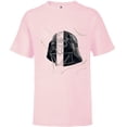 thumbnail image 1 of Star Wars Darth Vader Helmet in Windswept Lines - Short Sleeve T-Shirt for Kids - Customized-Soft Pink, 1 of 5