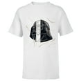 thumbnail image 1 of Star Wars Darth Vader Helmet in Windswept Lines - Short Sleeve T-Shirt for Kids - Customized-White, 1 of 5