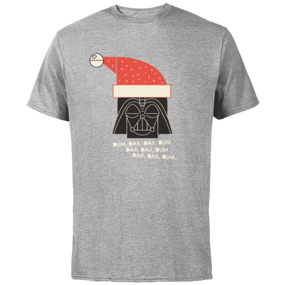 Star Wars Darth Vader Holiday Santa - Short Sleeve Cotton T-Shirt for Adults - Customized-Athletic Heather