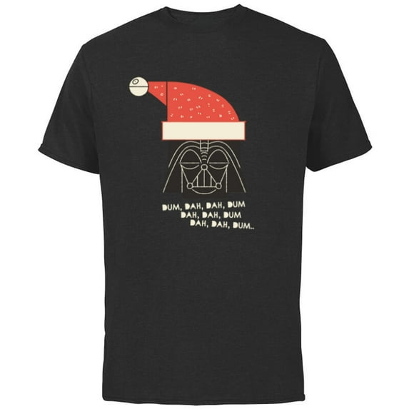 Star Wars Darth Vader Holiday Santa - Short Sleeve Cotton T-Shirt for Adults - Customized-Black