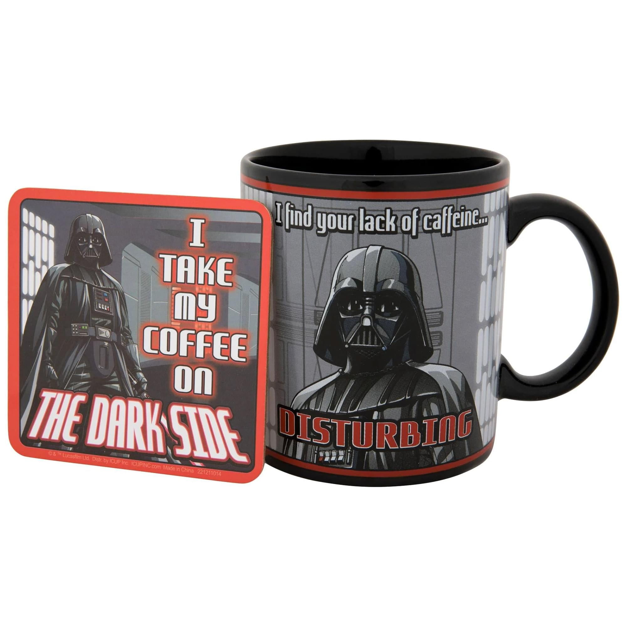 Star Wars Darth Vader Humor Ceramic Mug, 20oz Coffee Beverage Set