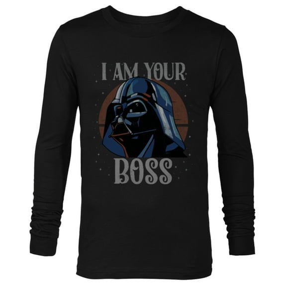 Star Wars Darth Vader I Am Your Boss Retro Quote Funny Gift- Long Sleeve T-Shirt for Men - Customized-Black