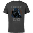 thumbnail image 1 of Star Wars Darth Vader I Am Your Boss Retro Quote Funny Gift- Short Sleeve Cotton T-Shirt for Adults - Customized-Charcoal, 1 of 5