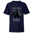 thumbnail image 1 of Star Wars Darth Vader I Am Your Boss Retro Quote Funny Gift- Short Sleeve T-Shirt for Kids - Customized-Navy, 1 of 5