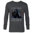 thumbnail image 1 of Star Wars Darth Vader I Am Your Father Retro - Long Sleeve T-Shirt for Men - Customized-Charcoal Heather, 1 of 5