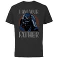 thumbnail image 1 of Star Wars Darth Vader I Am Your Father Retro - Short Sleeve Cotton T-Shirt for Adults - Customized-Black, 1 of 5