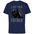 thumbnail image 1 of Star Wars Darth Vader I Am Your Father Retro - Short Sleeve Cotton T-Shirt for Adults - Customized-Navy, 1 of 5