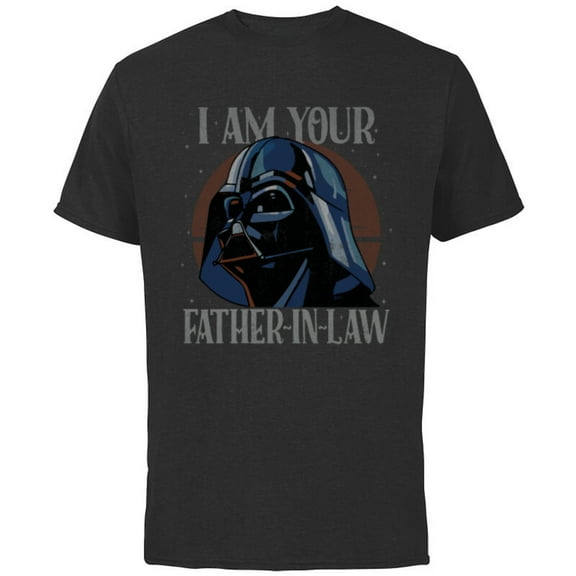 Star Wars Darth Vader I Am Your Father-in-Law Father’s Day - Short Sleeve Cotton T-Shirt for Adults - Customized-Black