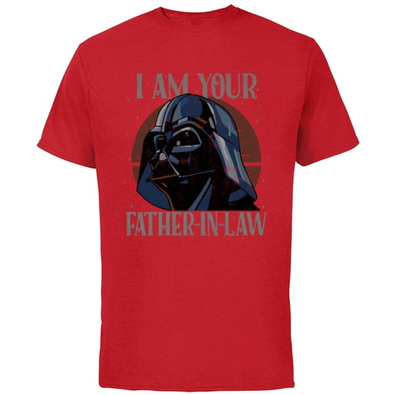 Star Wars Darth Vader I Am Your Father-in-Law Father’s Day - Short Sleeve Cotton T-Shirt for Adults - Customized-Red
