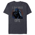 thumbnail image 1 of Star Wars Darth Vader I Am Your Opa Retro Father’s Day - Short Sleeve Blended T-Shirt for Adults - Customized-Navy Heather, 1 of 5