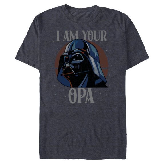 Star Wars Darth Vader I Am Your Opa Retro Father’s Day - Short Sleeve Blended T-Shirt for Adults - Customized-Navy Heather