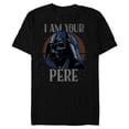 thumbnail image 1 of Star Wars Darth Vader I Am Your Père Retro La Fête des Pères - Short Sleeve Blended T-Shirt for Adults - Customized-Black, 1 of 5