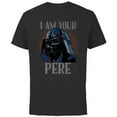 thumbnail image 1 of Star Wars Darth Vader I Am Your Père Retro La Fête des Pères - Short Sleeve Cotton T-Shirt for Adults - Customized-Black, 1 of 5