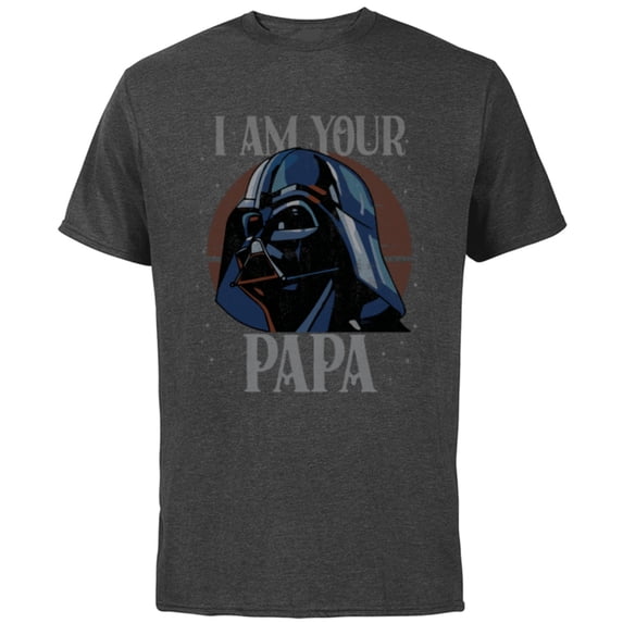 Star Wars Darth Vader I Am Your Papà Retro La Festa del Papà - Short Sleeve Cotton T-Shirt for Adults - Customized-Charcoal