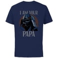 thumbnail image 1 of Star Wars Darth Vader I Am Your Papà Retro La Festa del Papà - Short Sleeve Cotton T-Shirt for Adults - Customized-Navy, 1 of 5