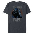 thumbnail image 1 of Star Wars Darth Vader I Am Your Papa Retro Father’s Day - Short Sleeve Blended T-Shirt for Adults - Customized-Navy Heather, 1 of 5