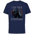 thumbnail image 1 of Star Wars Darth Vader I Am Your Stepfather Father’s Day - Short Sleeve Cotton T-Shirt for Adults - Customized-Navy, 1 of 5