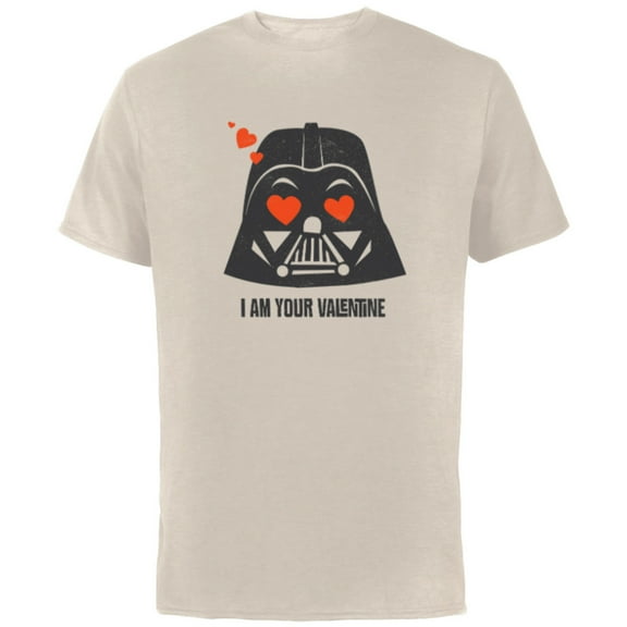 Star Wars Darth Vader I Am Your Valentine - Short Sleeve Cotton T-Shirt for Adults - Customized-Natural