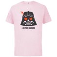 thumbnail image 1 of Star Wars Darth Vader I Am Your Valentine - Short Sleeve Cotton T-Shirt for Adults - Customized-Soft Pink, 1 of 5