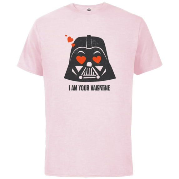 Star Wars Darth Vader I Am Your Valentine - Short Sleeve Cotton T-Shirt for Adults - Customized-Soft Pink