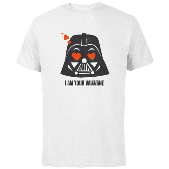 Star Wars Darth Vader I Am Your Valentine - Short Sleeve Cotton T-Shirt for Adults - Customized-White