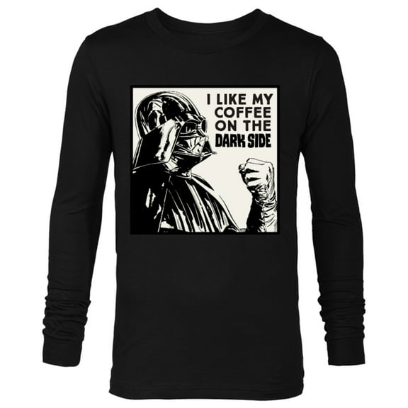 Star Wars Darth Vader I Like My Coffee On the Dark Side - Long Sleeve T-Shirt for Men - Customized-Black