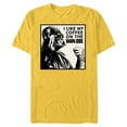 thumbnail image 1 of Star Wars Darth Vader I Like My Coffee On the Dark Side - Short Sleeve Blended T-Shirt for Adults - Customized-Yellow, 1 of 5